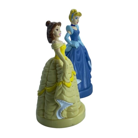 Disney Princess Belle & Cinderella Plastic Figurines Stamps 4" - Picture 2 of 7